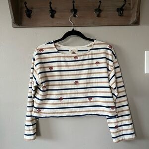 Madewell long sleeved cropped top